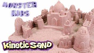 PLAYING WITH KINETIC SAND !! How To Make Sandcastles Fun! Magic Sand Toys Review - Easy Learn