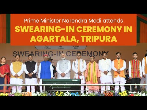Prime Minister Narendra Modi attends swearing-in ceremony in Agartala, Tripura
