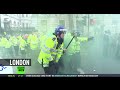 Scuffles at anti-AUSTERITY demonstration in London.