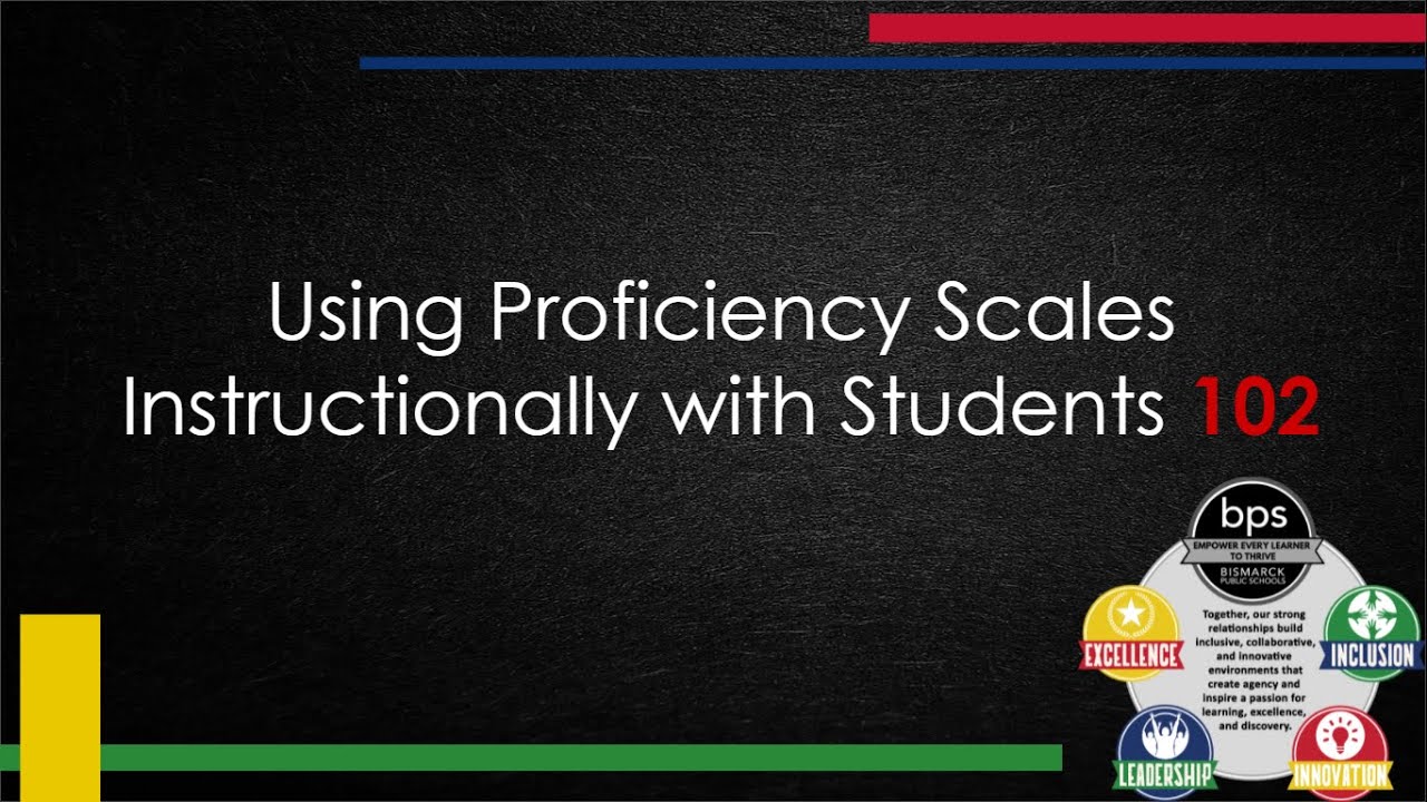 Using Proficiency Scales for Instruction with Students 102