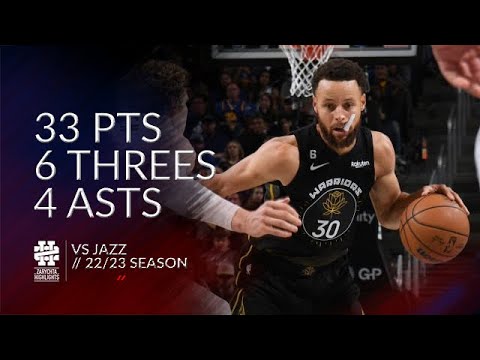 Stephen Curry 33 pts 6 threes 4 asts vs Jazz 22/23 season