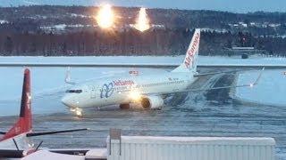 preview picture of video 'Air Europa B737-800 at Sundsvall-Timrå airport 2014-01-23'