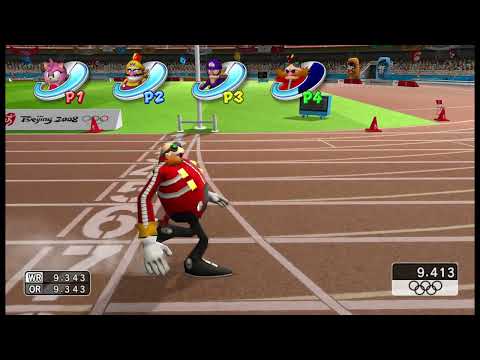 M&S at the Olympic Games 100m (Amy vs Wario vs Waluigi) + Dr. Eggman Loses