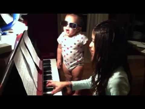 Adele meets baby Ray Charles