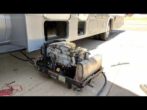 Onan 4000 microquiet oil leak from crank case gasket/ Part 1