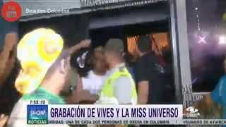 Paulina Vega y Carlos Vives grabando &#39;&#39;Las Cosas de la Vida&#39;&#39;