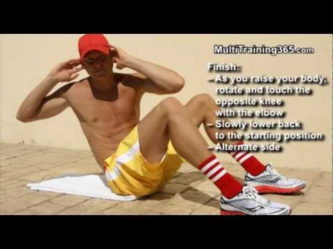 Get a 6-Pack - Best Exercises - Alternating Sit Up