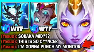 I GAVE THIS YASUO A MENTAL BREAKDOWN WITH SORAKA MID! (HE WASN'T READY FOR IT)