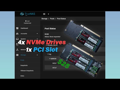 4 NVMe Drives on a Single PCI Card ($25) - My New TrueNAS Cache Solution