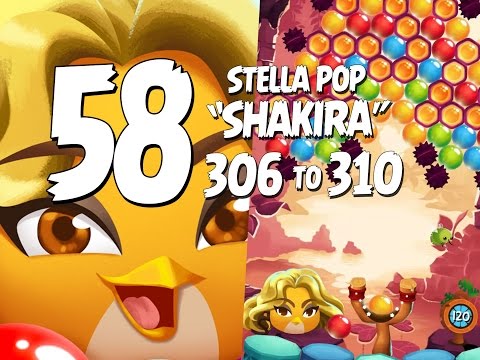 Shakira! Angry Birds Stella Pop Part 58 - Levels 306 to 310 - Love Lagoon Shakira Bird Update