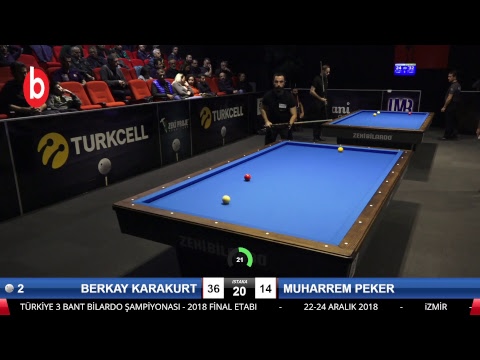 BERKAY KARAKURT & MUHARREM PEKER Bilardo Maçı - 2018 ERKEKLER 4.ETAP-1/16