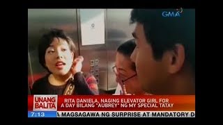 UB: Rita Daniela, naging elevator girl for a day bilang &quot;Aubrey&quot; ng My Special Tatay