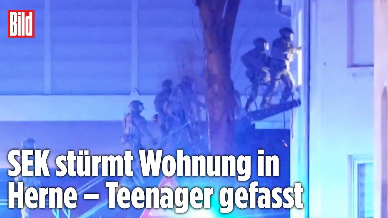 SEK-ZUGRIFF IN HERNE: Polizei stürmt Wohnung über Rampe – 16-Jähriger festgenommen