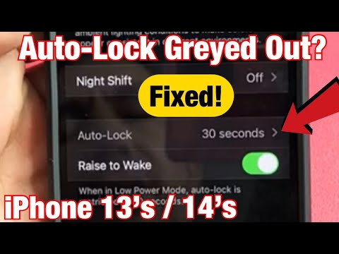 iPhone 13's/14's: Auto-Lock is Greyed Out? FIXED!