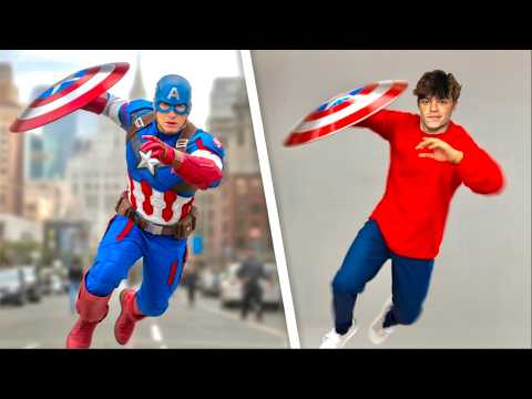 I Tried The HARDEST Captain America Stunts In Real Life!