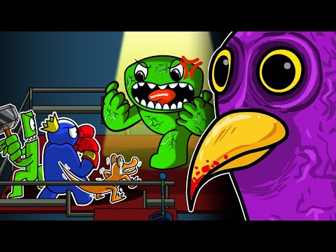 RAINBOW FRIENDS Fight Monsters in DOORS | Story of Banban 3, Choo Choo Charles vs RAINBOW FRIENDS
