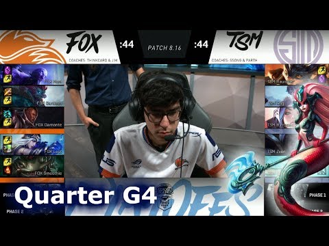 Echo Fox vs TSM | Game 4 Quarter Finals S8 NA LCS Summer 2018 | FOX vs TSM G4