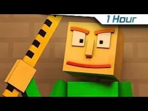 [1 Hour] "Basics in Behavior" | Baldi's Basics Animated Minecraft Music Video