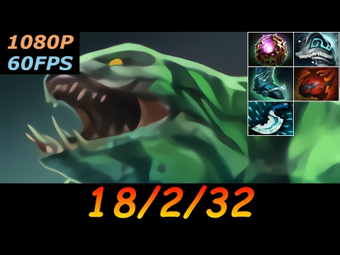 Dota 2 Tidehunter Pro 18/2/32 (Kills/Deaths/Assists) Top MMR 586 GPM Ranked Full Gameplay