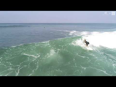 Drone footage of surfers at Balian Beach
