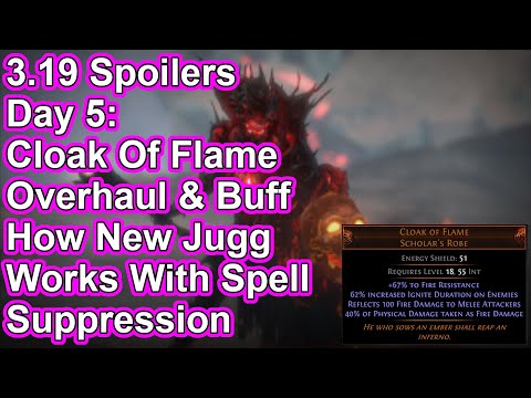 POE 3.19 Spoilers Day 5 - Cloak Of Flame Buff. Thanks for 20000 Subs. Path of Exile Lake Of Kalandra