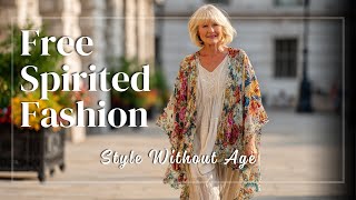 Boho inspired outfits for women over 60 🌼 timeless grace meets free spirited flair
