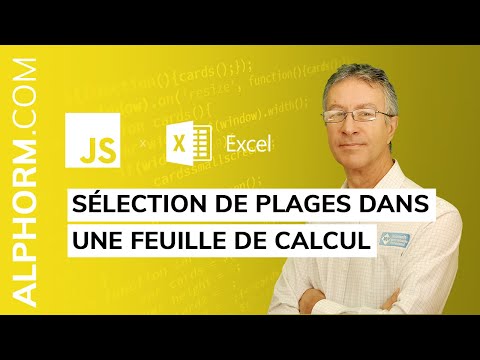 Sélection de plages dans une feuille de calcul sous Javascript et Excel