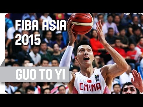 Guo Bounce Pass Finds Yi who Dunks it in - 2015 FIBA Asia Championship