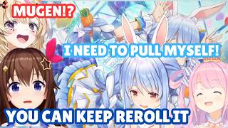 Sora Try to Stop Pekora For Keep Rerolling For Herself in【Hololive Dreams】