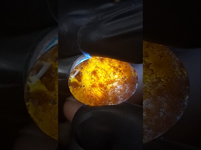 حجر عقيق طحلبي مشجر احمر