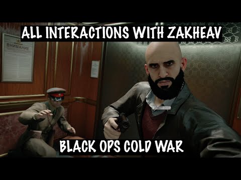Black Ops Cold War: All INTERACTIONS with ZAKHAEV in the Elevator in "Desperate Measures" Mission