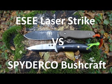 ESEE Laser Strike vs SPYDERCO Bushcraft - full review