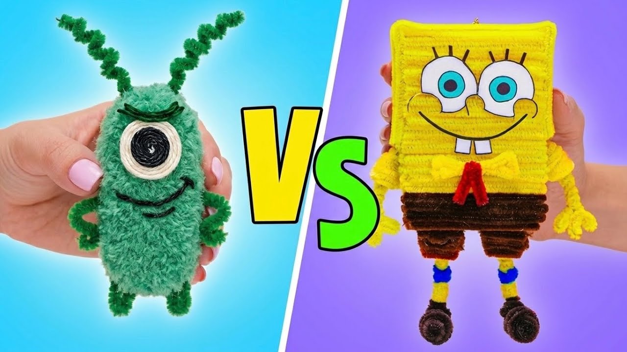 ¡Batalla DIY del Océano! 🧽🧦 Patricio vs Bob Esponja