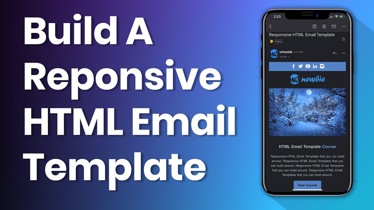 HTML Email Template From Scratch with HTML Tables and CSS