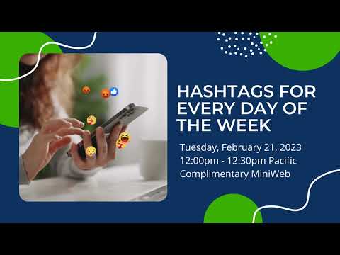Hashtags For Every Day of the Week