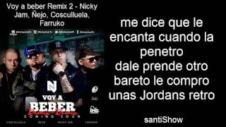 Voy A Beber Remix 2 - Nicky Jam, Ñejo, Cosculluela, Farruko | Letra