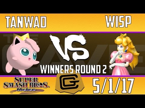 TCG Melee - Tanwad (Jigglypuff) vs Wisp (Peach) - WR2 SSBM 5/1/17