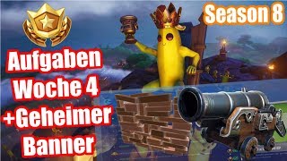 Fortnite Alle Aufgaben Woche 4 Kenh Video Giải Tri Danh Cho Thiếu - schiesse dich mit der kanone durch alle aufgaben geheimer banner