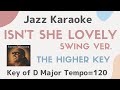 Isn't she lovely Swing arrangement - Higher key  [sing along background JAZZ KARAOKE with lyrics]