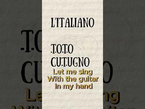 L'italiano - Toto cotugno