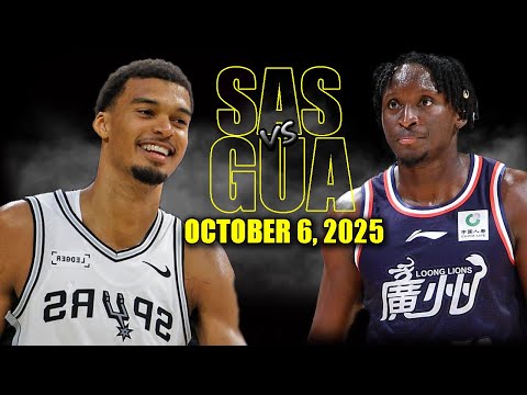 San Antonio Spurs vs Guangzhou Loong Lions Full Game Highlights - October 6, 2025 | NBA Preseason