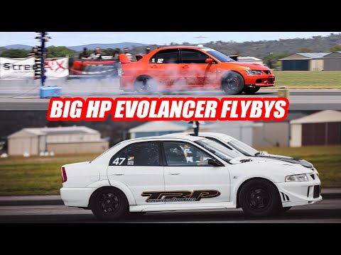 Tough Lancer Evolutions Flying down The Runway - Raw Sound Compilation