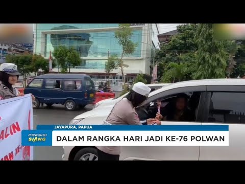 POLDA PAPUA GATUR LALIN DALAM RANGKA HARI JADI POLWAN KE 76
