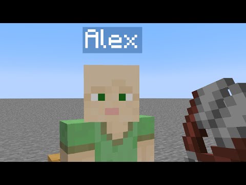 I cut Alex's hair in Minecraft.