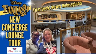 Fantasy NEW REIMAGINED Concierge Lounge Tour Dec | Hercules Themed | Merrytime | Disney Cruise Line