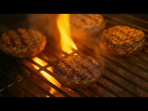 Sizzling Burgers & Jazz – Grill Ambience for Restaurants and Chill Evenings [4K]