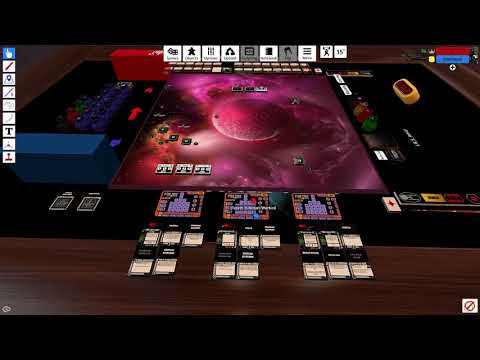 Star Trek Attack Wing Match on Table Top Simulator - Romulan Sledghammer vs Indie Tournament Fleet
