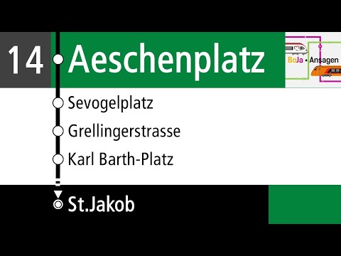 BVB Ansagen | TE 14 Aeschenplatz - St. Jakob (+ Schänzli (selten!)) | BoJa Ansagen