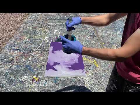 "Fields of Lilac" Jackson Pollock Inspired Painting Tutorial  [2750 Subscriber Special]