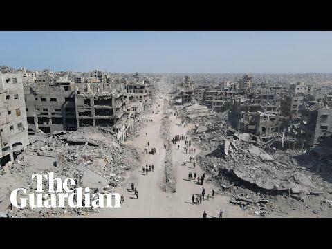 Drone footage shows destruction as Gazans reflect on returning back home